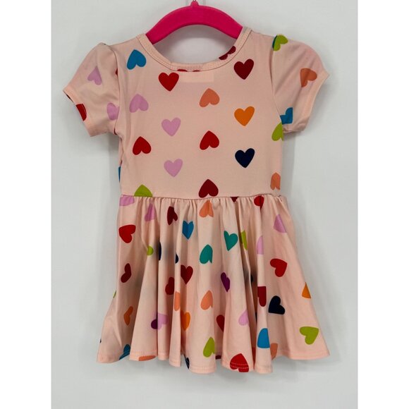 Dotdotsmile Girls Dress Size 6/12 Months Pink with Multi Color Hearts NWT - Picture 5 of 5